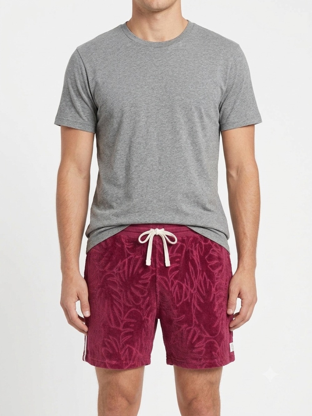 Chubbies Men’s Burgundy Terry 7” Lounge Shorts size Medium